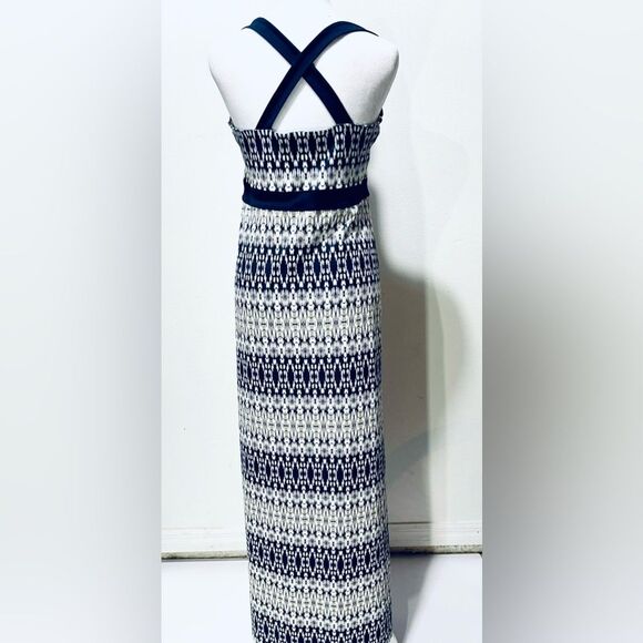 Eddie Bauer maxi dress cross back navy blue summer casual outdoors women’s M - Picture 6 of 9